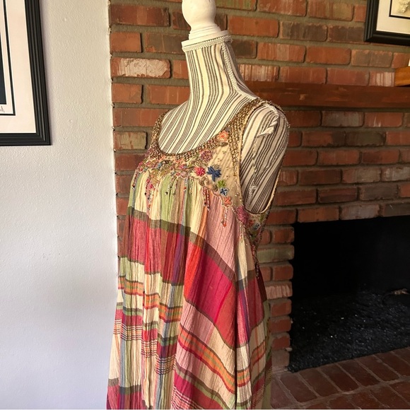 Sportmax Defile Plaid Beaded Sleeveless Mini Dress Sz 10 US - Picture 9 of 14